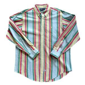 Vintage Polo Ralph Lauren Classic Oxford Striped Button Down Shirt Size XL